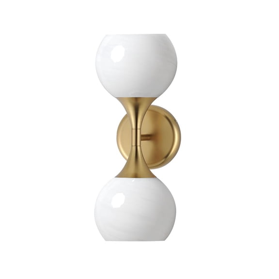 21222MRNAB Maxim Lighting Neve - 2 Light Wall Sconce-15.5 Inch Tall and 6 Inch Wide-Natural Aged Brass Finish
