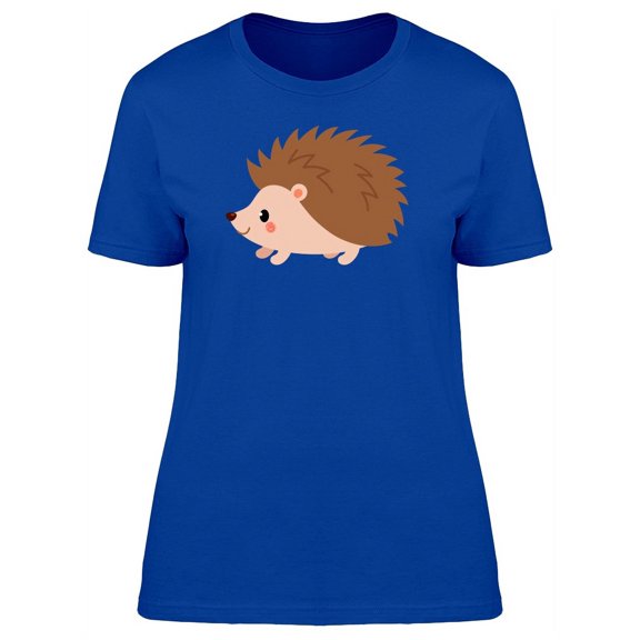 Cute Adorable Hedgehog Cartoon T-Shirt Women -Image by Shutterstock, Female XX-Large