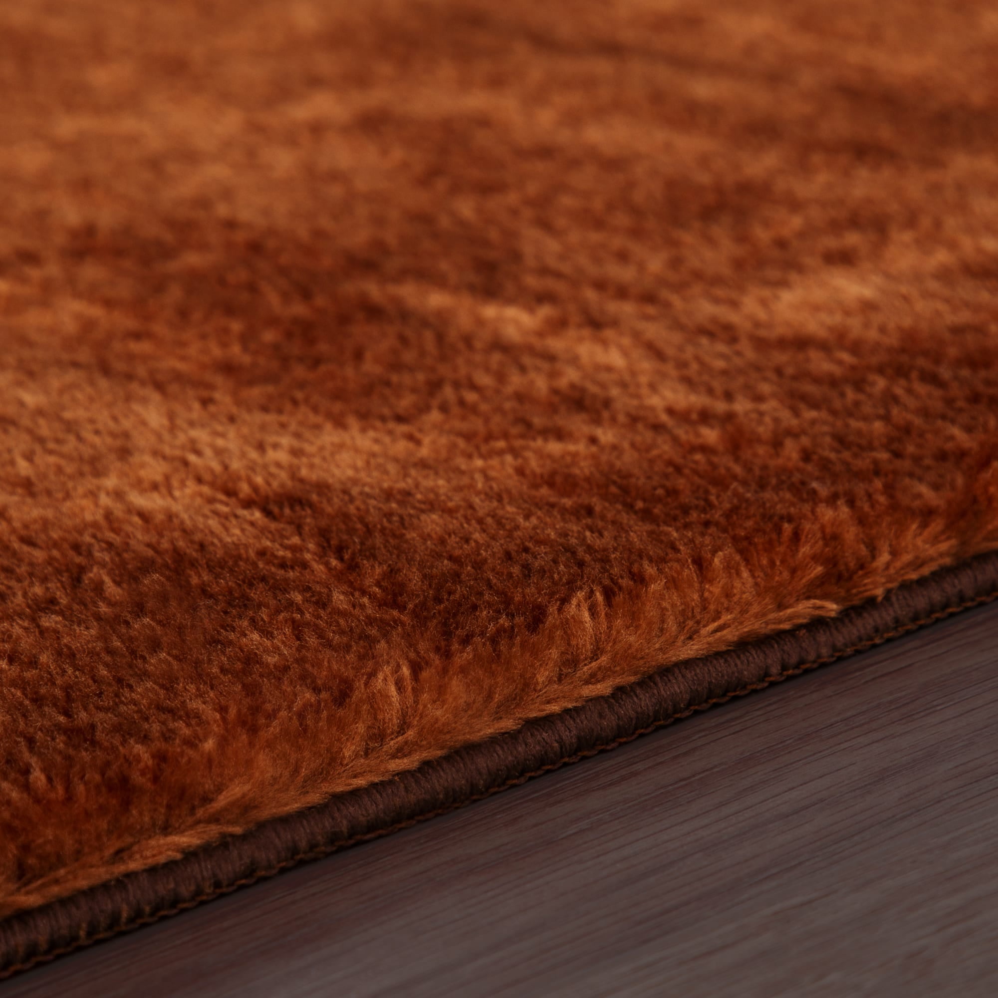 Paco Home Soft Washable Area Rug In Copper Brown - 3'11" x 5'7" (4'x6')