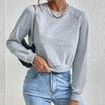 thumbnail image 2 of WXLWZYWL Trendy Sweatshirts For Women 2023 Women Casual Long Sleeve Loose Solid Hooded Hoodie, 2 of 6