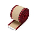thumbnail image 3 of HongHeng 1 Roll Christmas Buffalo Plaid Wired Edge Ribbons Christmas Tree Burlap Fabric Craft Ribbon Wrapping Ribbon with Checkered Edge, 216 Inch (Red and Black,2.5 Inch Width), 3 of 6