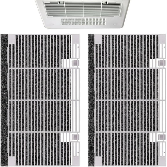 2PCS RV A/C Ducted Air Grille for Dometic, Duo-Therm RV Air Conditioner Grille, RV Air Conditioner Cover with RV AC Filter Replacement for Dometic 3104928.019 Polar White 14.1" x 7.7"