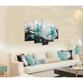 thumbnail image 3 of 5 uds flor moderna lienzo pintura pared arte hogar Decoración imagen impresión decoración conjunto UHUSE mural, 3 of 4