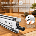 14 Inch With Lock Heavy Duty Locking Drawer Slides, 150 Lb Load Full ...