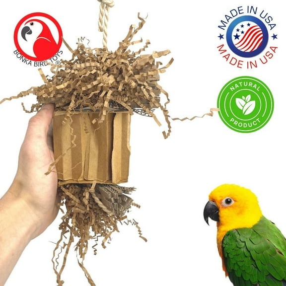 Bonka Bird Toys 3857 Medium Shreddy Eddy Small Chew Forage Bird Toy