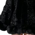 thumbnail image 5 of Levmjia Women Sequined Shawl Solid Wrap Cape Thick Warm Loose Swing Outerwear Elegant Evening Cover Up Autumn Winter Party Daily, 5 of 5