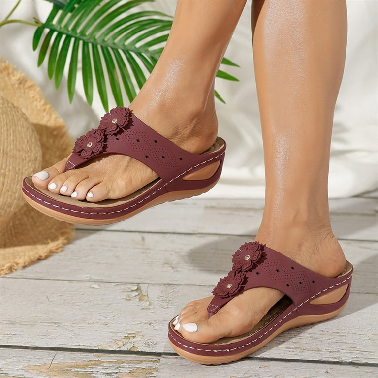 TOWED22 Womens Sandals Flip Flops Women Shoes Sandals Solid Color