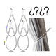 thumbnail image 3 of Paquete de 4 cuerdas para sujetar cortinas, sujetadores de cortinas con 4 ganchos de tornillo B, 3 of 5