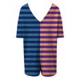 thumbnail image 4 of WILLBEST Pantalons pour Femmes Mode Féminine Combinaison à Rayures Manches Courtes Col Rond avec Poches Shorts Taille Haute, 4 of 5
