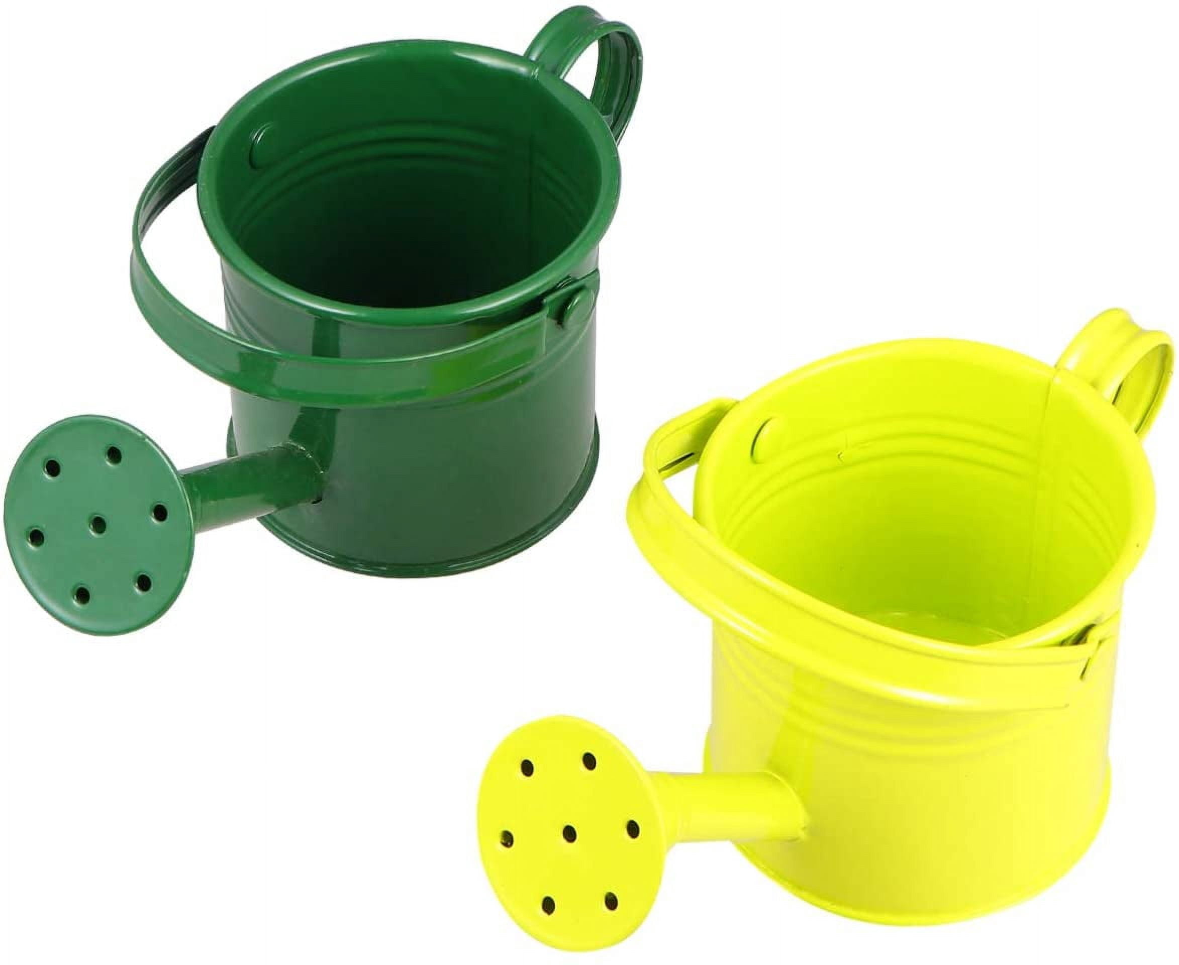2PCS Metal Watering Can,Kids Can Small Iron Indoor Plants Sprinkling Kettle with Long Spout,Boys Girls Garden Pot for Outdoor or Play Time(Random Colors)