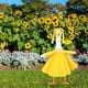 thumbnail image 1 of Disfraz de ganso de girasol en el porche | Encaja en un ganso de césped de 23 pulgadas | Set de disfraces de poliéster amarillo vibrante | Girasoles brillantes, cinturón trenzado de lana, 1 of 8