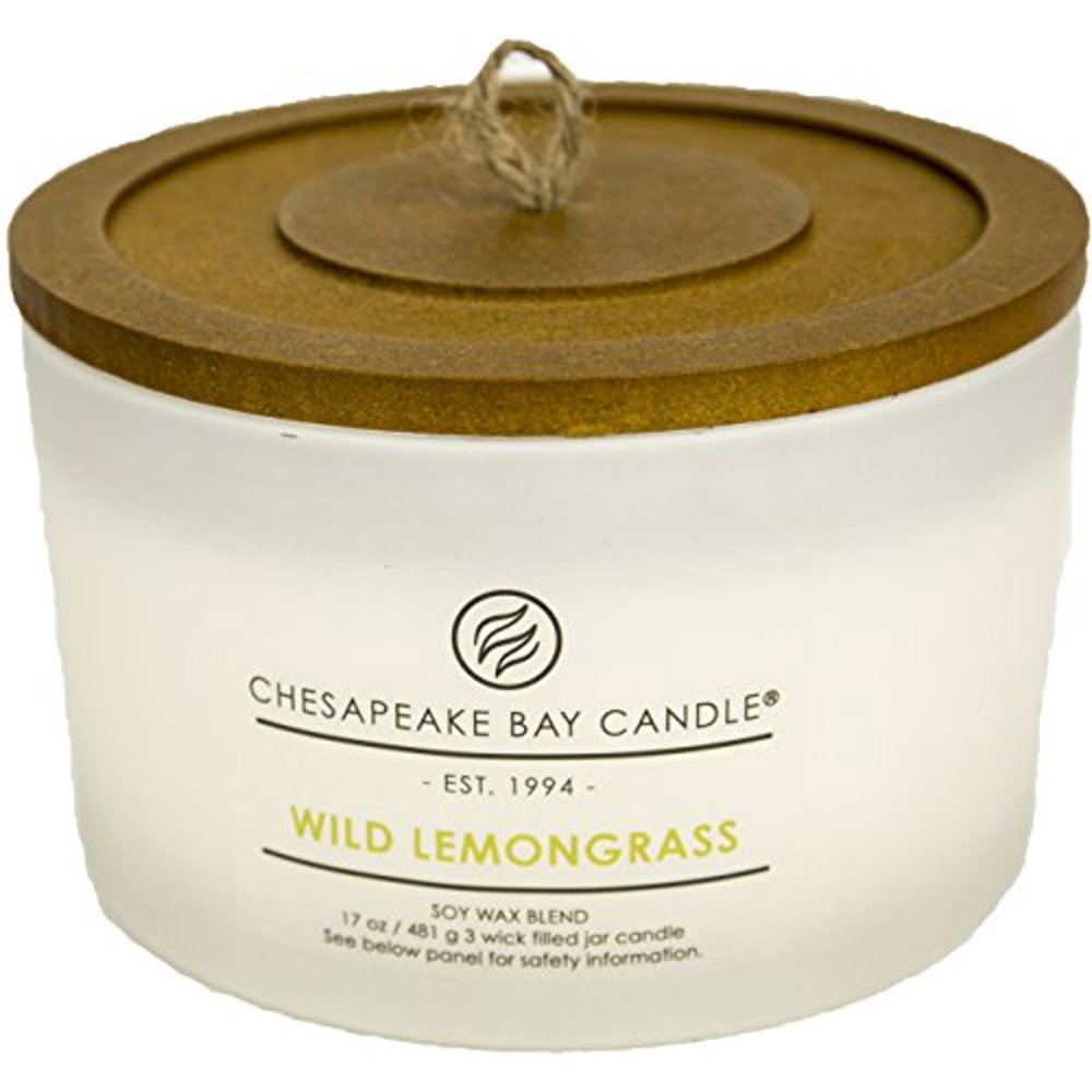 Chesapeake Bay Candle 3Wick Scented Candle, Wild Lemongrass, Coffee Table Jar