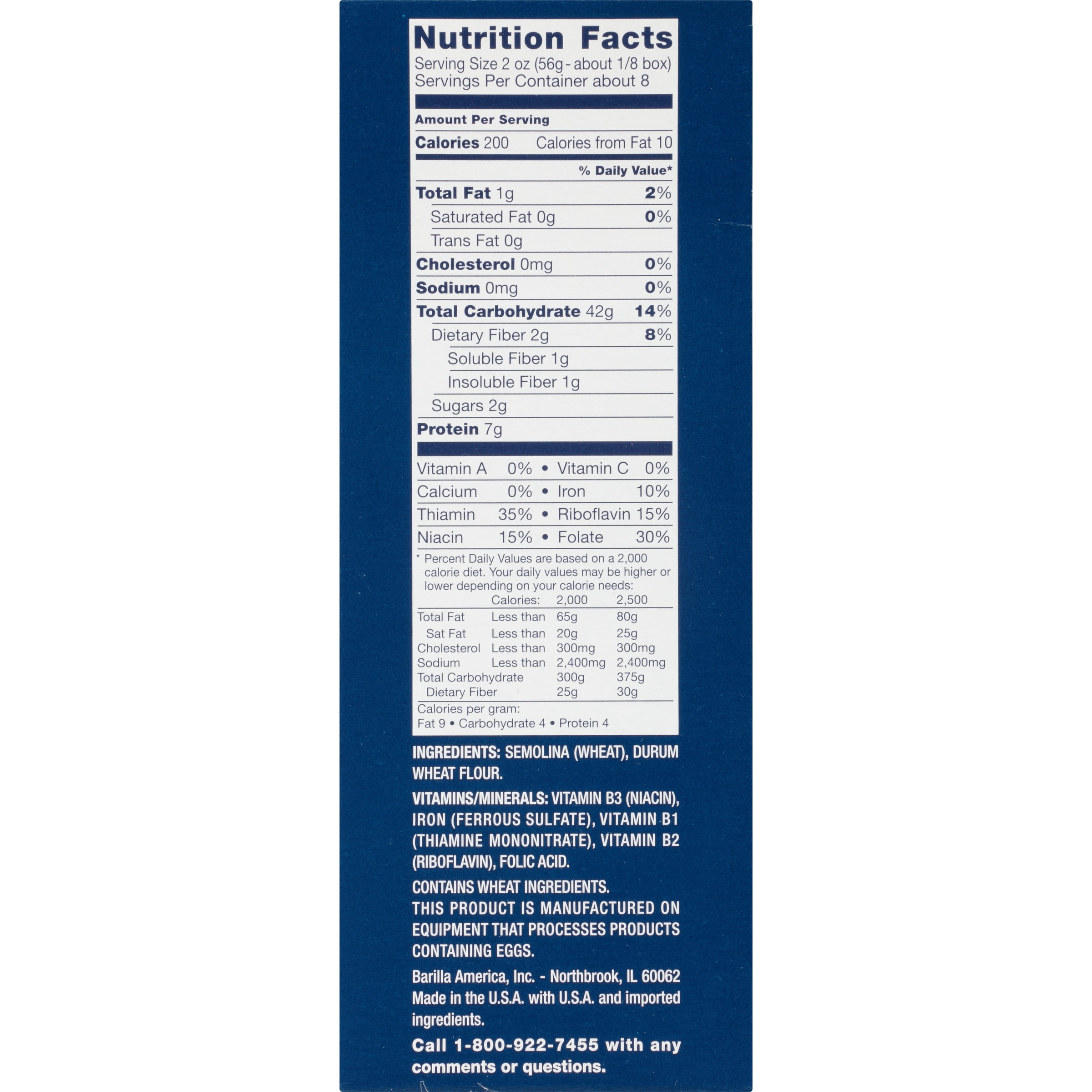 Barilla Lasagna Noodles Nutrition Facts Blog Dandk