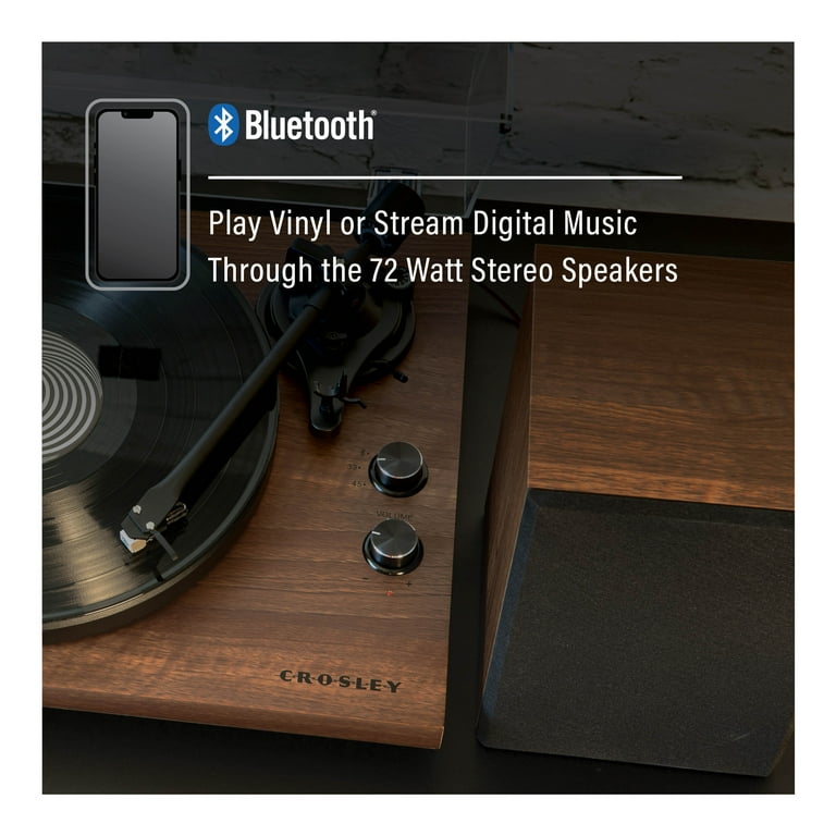 Free Shipping! Crosley Vinyl Record Player with Speakers Bluetooth