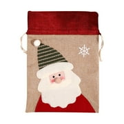 Small Christmas Snowman Drawstring Cloth Bag Candy Wrapping Bag Christmas Pendant Size Gift Bag Gift Bags Sizes with Tissue Paper Large with Drawstrings Fabric Gift Bags Large Drawstring Christmas