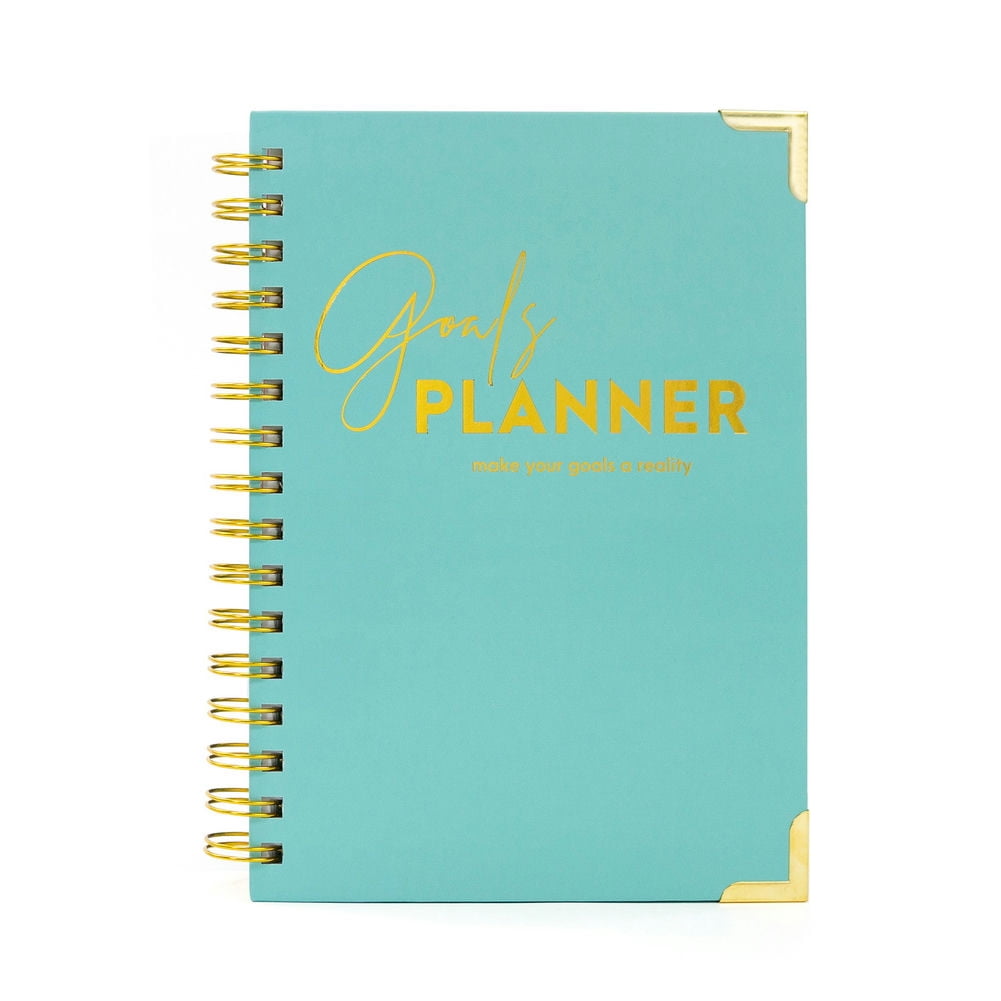 CSCHome Durable Planner 2023-2024, Coil A5 Notebook, 2023-2024 Weekly & Monthly Planner with Metal Corner Protectors, Flat 180° Spreadable for Daily Use