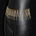 thumbnail image 3 of Weflink Luxurious Belly Chain Waist Chain Jewelry with Rhinestones Tassels For Women Wear, 3 of 11