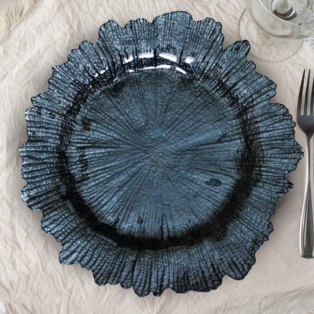 Plato de servicio BLESIY bandeja para servir 13 pulgadas Decoración de cocina negro