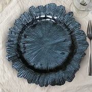 Dinner Plate Fruit Plate, 13" Serving Tray, Irregular Plate Service Plate for Reception Table Setting Kitchen Farmhouse Decor Black