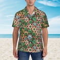 thumbnail image 2 of Fuzoiu Cactus 4 Print Hawaiian Shirt for Men, Summer Beach Casual Short Sleeve Button Down Shirts, Men’s Beach Summer Shirts with Pocket,XX-Large, 2 of 7