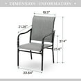thumbnail image 6 of Sophia & William Patio Dining Chairs Outdoor Textilene Chairs Set of 4, Gray, 6 of 6