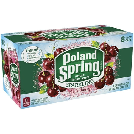 Poland Spring Black Cherry Sparkling Natural Spring Water, 12 Fl. Oz. - Walmart.com