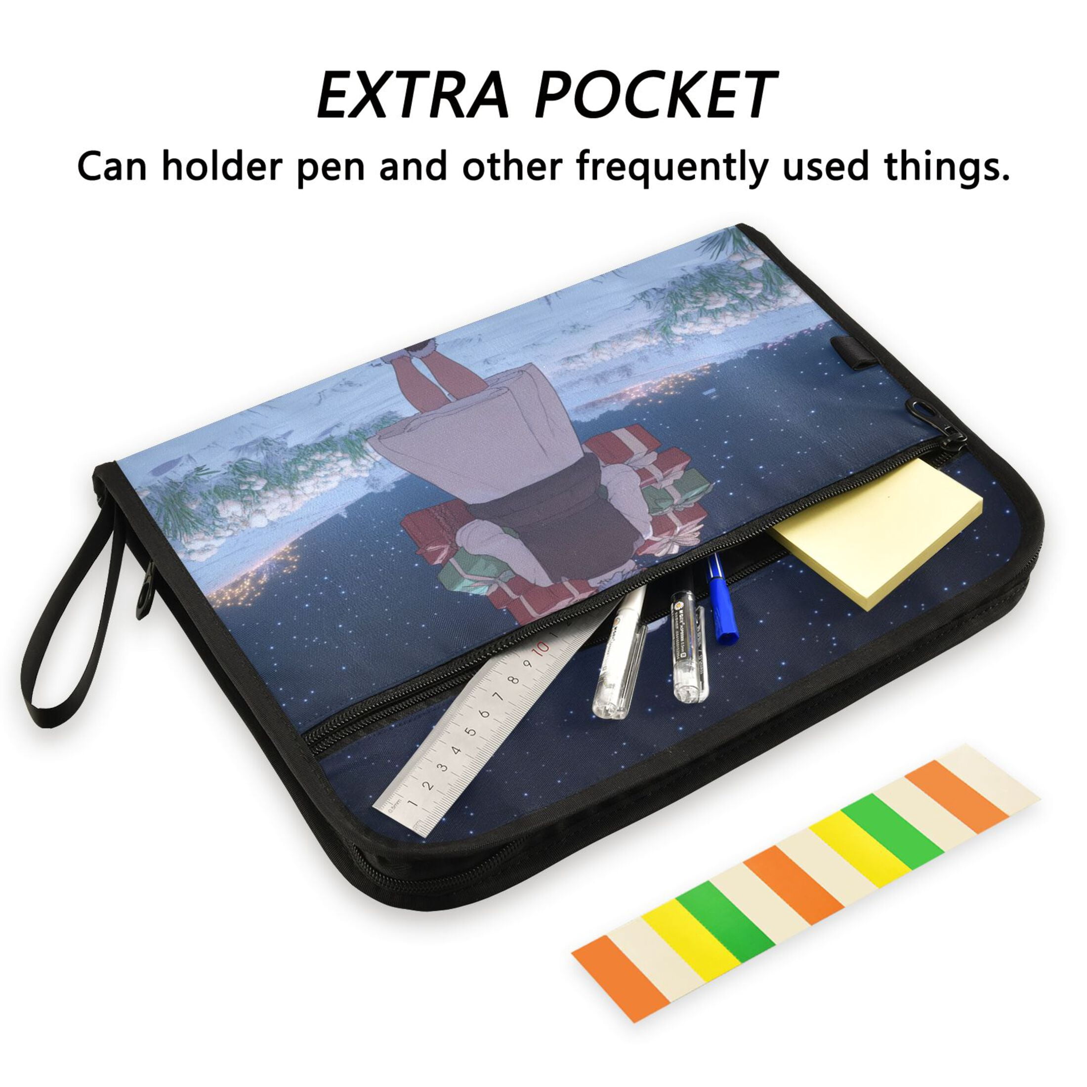WOBOGO Gift Giving Granny Expanding File Folder Letter Size Accordion Filing Organizer 13 Pocket Separate Organ Pocket
