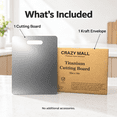 thumbnail image 6 of Titanium Cutting Board - 15"L x 11"W, Double Sided, Non-Toxic, Durable, Dishwasher Safe, 6 of 11