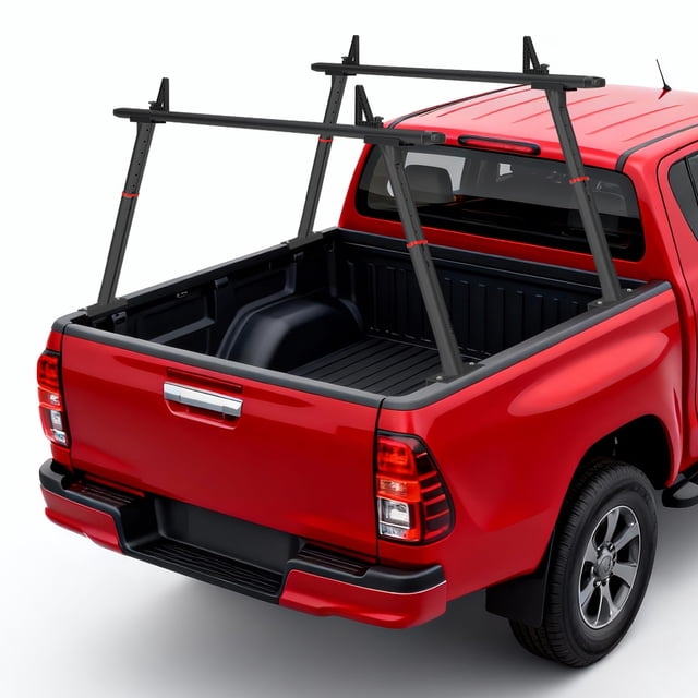 Kojooin Truck Ladder Rack, 35.4-71 Inch Adjustable Pickup Bed Cargo System with 800 lb Capacity for Kayaks, Lumber or Ladders