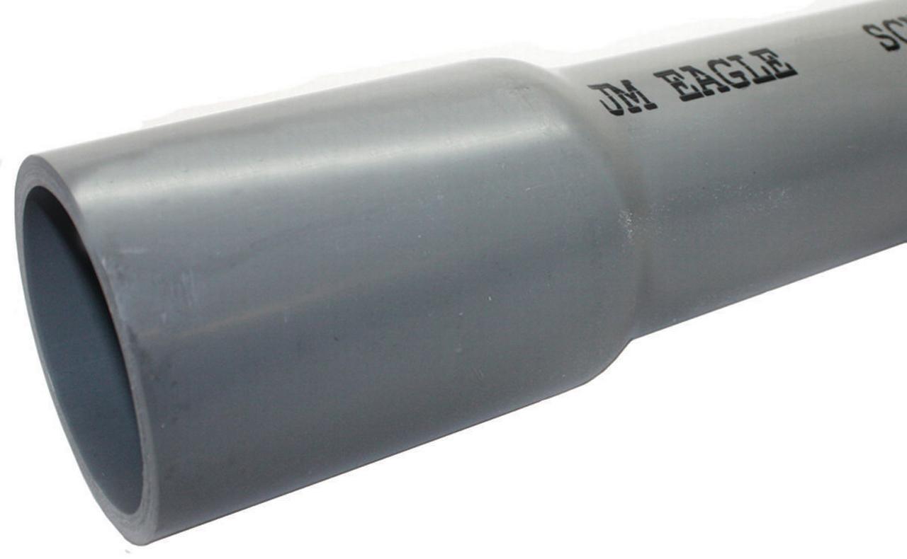 JM Eagle 67595 HeavyDuty Rigid Conduit, 0.957 in ID, PVC