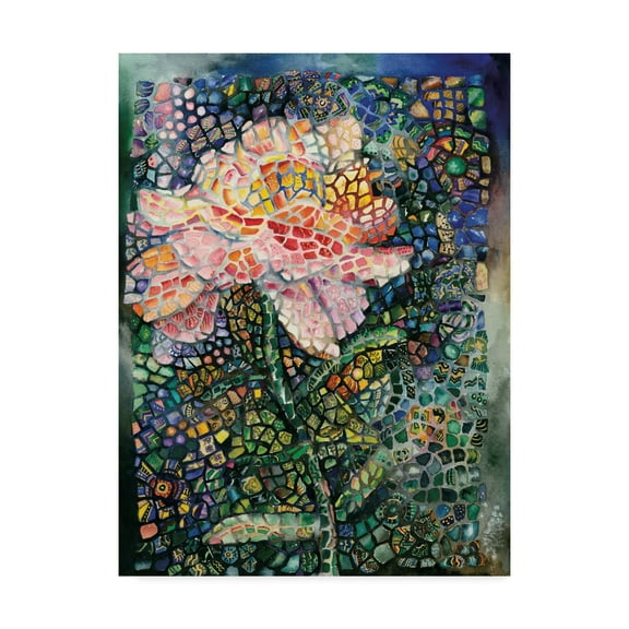 Trademark Fine Art 'Mosaic Flower' Canvas Art by Charlsie Kelly
