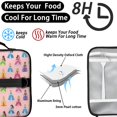 thumbnail image 4 of Princess and Dress Pink Pattern Insulated Lunch Bag with Shoulder Strap and Bottle Holder,Bento School Lunch Bag Box,11x9.5x3.5 Inches, 4 of 5