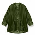 thumbnail image 4 of Akafmk Womens Long Sleeve Maternity Tops,Womens Maternity Solid Color Velvet Long Sleeve V Neck Fashion Casual Pregnancy Pregnant Mama Everyday Tops, 4 of 4