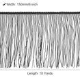 thumbnail image 2 of Uxcell 10 Yards 6 Inch Chainette Fringe Trim Tassel Sewing Trim for Clothes, Black, 2 of 6