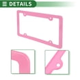thumbnail image 5 of Unique Bargains License Plate Frame Aluminum Alloy Car Front Rear License Plate Holder with Screws Caps 4 Hole 1 Set Round Hole Narrow Frame Pink, 5 of 8