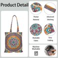 thumbnail image 3 of Geometric Mandala Design Foldable Shopping Bag - Durable Machine Washable Tote with Reinforced Stitching, 3 of 6