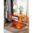 thumbnail image 7 of Solaround Acrylic Side Table Nightstand, 15.4''L x 11.8''W x 17.7''H, Orange, 7 of 7