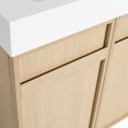 thumbnail image 4 of 30" Freestanding Bathroom Cupboard With White Resin Washbowl & Soft-close Door - Contemporary Look Oak Superior Plywood Plentiful Storage Volume Modern Vanity 30". Sink Quietly Closing Doors., 4 of 7