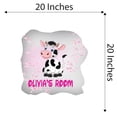 thumbnail image 4 of Animal Watercolor Custom Name Wall Decals for Kids Room - Pink Flowers Personalized Name Design Floral Personalized Bedroom Wall Sticker Water Color Style - Size: 20 In x 20 In, 4 of 5