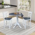 thumbnail image 5 of International Concepts 42" Round Pedestal Table with Two Counter Height Stools, 5 of 8