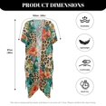thumbnail image 6 of FKELYI Womens Bikini Cover Up for Summer Open Front Cardigan Beach Cover Ups Leopard Monstera Hibiscus Flower Print Comfy Beach Kimono Beachwear Ladies Cruise Outfits Resort Wear, 6 of 6