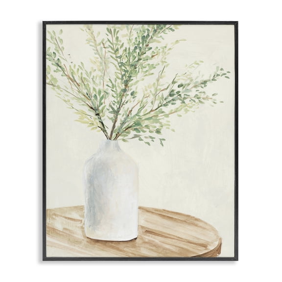Stupell Industries Farmhouse Tranquil Botanical Still Life Black Framed Giclee Art, 16 x 20, by Lanie Loreth