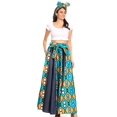 thumbnail image 5 of Sakkas Monifa Long Maxi Skirt Colorful Ankara Wax Dutch African Skirt Gorgeous - 17-Multi - One Size Regular, 5 of 5