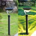 thumbnail image 2 of twinkle star 50 lumens 42x brighter solar path lights solar garden lightssolar landscape lights outdoor for lawn patio yard driveway, matte black, 4 pack, 2 of 8