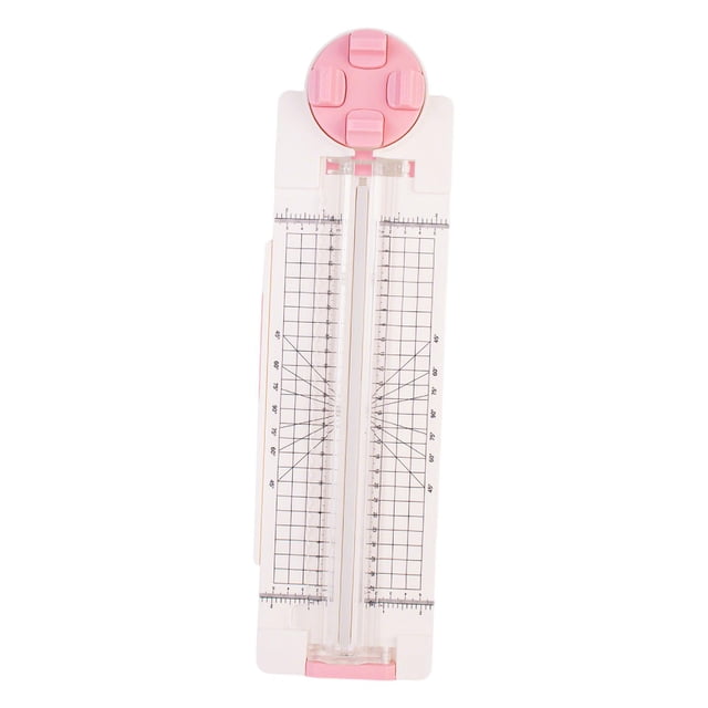 GUOOL 4 in 1 Paper Cutter Trimmer Craft Paper Cutting Machine for Labels Classroom Pink