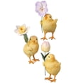 thumbnail image 2 of Resin And Metal Chick With Flower 5" Set of 3, 2 of 4