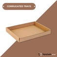 thumbnail image 4 of 15 x 12 x 1 3/4" Kraft Corrugated Trays 50 Trays, ECT-32, 4 of 5