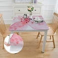 thumbnail image 2 of HAOXIT Outdoor Square Tablecloth , Pink Square Tablecloth, Summer Botanical Patio Table Cover Waterproof Table Cloth for Picnic/Party 36*36, 2 of 8