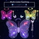thumbnail image 3 of Alas de mariposa luminosas para decoración de espalda de niña, juguete flash para niños, maravillosa varita mágica de hadas, juego de tres piezas de hadas de flores, 3 of 6