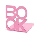 thumbnail image 2 of LSLJS 2 Pairs Bookends, Book Holder, Letter Pattern Metal Book Stand Supports for Bookshelf Decoration Gift, Home Accessories, 2 of 4